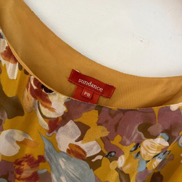 Sundance Woman's Floral Silk Lined Farm-House Cottage Core Midi Dress Sz 8P - Picture 3 of 6